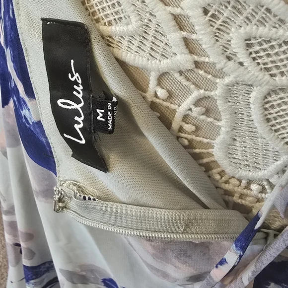 NEW Lulus All I Need Grey Floral Print Lace Up Maxi Dress - Picture 12 of 12